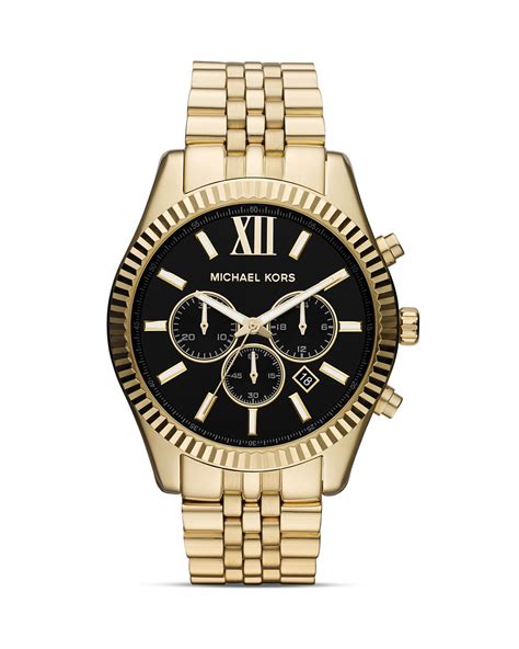 michael kors lexington chronograph gold-tone mens watch mk8286|Michael Kors lexington gold tone.